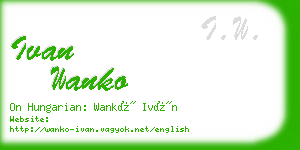 ivan wanko business card